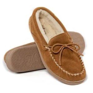 Men's Moccasin MySlippers in Chestnut, Size 10